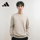 阿迪達斯 （adidas）保暖圓領(lǐng)時(shí)尚潮流男女同款套頭衛衣KA1494 淺棕色 XL 