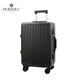 都寶路新款行李箱女大容量加厚鋁框旅行箱男學(xué)生拉桿密碼行李箱子 寶石黑 24英寸