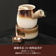 賞福蠟燭溫茶爐底座家用圍爐煮茶暖茶小火爐罐罐暖奶壺粗陶泡茶壺單壺 ZJ粗陶溫茶爐全套+罐罐茶壺24