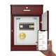 虎牌保險柜小型可選指紋款密碼款保管柜辦公家用全鋼防盜床頭保管箱60.5cm高 古典紅 密碼+指紋+手機智控+防火層