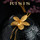 麗西施 RISIS經(jīng)典系列 項鏈女 送生日禮物女友媽媽高級小眾實(shí)用 平雅萬代蘭滑扣長款 鍍金