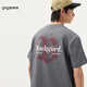 gxgjeans男裝 后背潮流字母時(shí)尚寬松短袖T恤男生 25年夏季新款 灰色 XL (180)