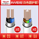 德力西電線RVV電纜線2/3芯國標紫1.5 2.5 4平方電源軟/硬護套線 國標足米 RVV軟線白色（圓護套) 3芯 2.5平方毫米 1m