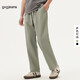 gxg.jeans男裝 休閑寬松直筒褲子休閑長褲男 25年春新品 卡其色 170/M