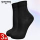 寓美薄款精棉松口情侶襪2479 男女春秋寬口防勒簡(jiǎn)約純色吸汗透氣商務(wù) 黑色 /女22-24cm/ 3雙