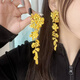 眾潤5D繁花似錦黃金耳釘女足金999人間富貴花朵耳墜新款結婚黃金耳飾 繁花似錦耳環(huán)約6.8克