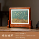 名木插屏 屏風紅檀木仿古中式實木雕刻桌面臺屏擺件文房書桌木器 觀云插屏 實用新品 紅檀木