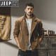 JEEP SPIRIT2025復古休閑西裝外套男春秋款潮牌英倫西服夾克男秋季 棕色 XL 適合140-160斤