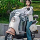 【生活日用】電動(dòng)車(chē)擋風(fēng)板透明防雨防風(fēng)罩冬季防寒電瓶摩托車(chē)擋風(fēng) 【斗篷PVC透明下擺】通用 加大a