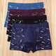 純棉男士?jì)妊澞衅浇茄澏萄澘咕\動(dòng)男生大碼高腰四角褲衩男 五條裝（多色隨機印花款） 4XL （120一140）斤