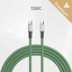 特極客（TEGIC）快充PD數據線(xiàn)磁吸親膚硅膠 適配蘋(píng)果iPhone17/16/15/14Pro max 雙C口type-c轉lightning充電線(xiàn)60W 綠色C to C （1.2米）240W（可