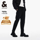 杰克·瓊斯（JACK&JONES）男裝夏季商務(wù)通勤時(shí)尚舒適個(gè)性潮百搭抗皺休閑褲錐形褲子品牌男褲 E40黑色 夏款 32 175