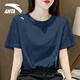 安踏夏季運動(dòng)t恤女速干透氣薄款上衣冰絲休閑正肩百搭短袖 7114-7深井灰 XL