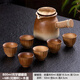 斯派德【帶蓋】烤奶茶罐罐壺圍爐煮茶套裝可明火干燒粗陶陶瓷陶罐側(cè)把壺 奶茶罐+【蓋子】+【6杯 800ml 可明火 燒壞