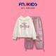 FNJ KIDS女童套裝春秋2025新款洋氣中大童衛衣工裝褲兒童休閑兩件套 粉色套裝 150 （建議身高140-150cm）