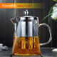 潤群玻璃茶壺不銹鋼過(guò)濾花茶煮泡茶壺耐高溫加厚紅茶茶具套裝家用 750毫升方壺 茶壺一個(gè)