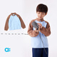 幼嵐（ALLBLU）allblu幼嵐【空氣絨】?jì)和馓啄型?5春季新款加絨保暖外衣 帆船藍拼巧克力色 130 cm