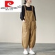 皮爾卡丹（pierre cardin）韓國女工裝哈倫連體褲束腳休閑背帶褲 黃色(少量) XL【建議140-160斤】