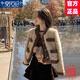 莫代爾小香風(fēng)外套女2025春秋冬新款加厚羊羔絨女裝時(shí)尚百搭羊羔毛上衣 加厚 杏色- M 95-110斤