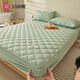 潔麗雅 GRACEA類(lèi)母嬰級夾棉床笠 加厚床墊套防滑席夢(mèng)思保護套床墊床罩防塵罩 四葉草-抹茶綠【親膚裸睡】 1.35*2.0m【A類(lèi)可裸睡】