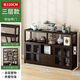 百恒達中式茶水柜茶架陽(yáng)臺置物架茶桌邊柜沙發(fā)邊幾茶柜架茶具茶葉收納柜 【簡(jiǎn)約矮款】120三層帶門(mén)帶隔斷