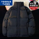 YOOOURTHING棉服男女秋冬季棉衣百搭保暖寬松立領加厚休閑面包服棉襖外套男裝 黑色 XL (建議115-140斤)