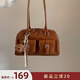 南風(fēng)Chio2nd桑巴酒廊枕頭包包女包春夏復(fù)古波士頓包通勤手提單肩包 【棕色】桑巴酒廊枕頭包