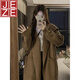JEZE加厚大毛衣外套女秋冬中長(zhǎng)款寬松慵懶風(fēng)復(fù)古針織開(kāi)衫2025新款 咖色開(kāi)衫【z】 M 【90-105斤】