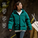 KOLON SPORT/可隆羽絨服 男女同款戶(hù)外露營(yíng)防風(fēng)透濕耐磨高蓬鵝絨外套 LUDJ4WT526-DG 深綠色 M 170/92A