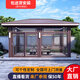 幽之藤家具現(xiàn)代庭院別墅陽(yáng)光房鋁合金戶外茶室新中式?jīng)鐾せ▓@亭子定制 A款4.2*4.2米推拉門左右窗背玻璃