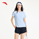 安踏速干套裝丨運動(dòng)套裝女秋季冰絲短袖休閑跑步短褲吸濕透氣兩件套