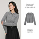 茵曼（INMAN）毛衣女POLO領(lǐng)2025春季套頭針織衫女裝新款通勤長(zhǎng)袖毛衣上衣 貴族灰 S