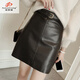 范哲狼（FANZELANG）真皮皮裙女綿羊皮A字裙2025秋新款ins超火短裙高腰顯瘦包臀裙 黑色 【現貨秒發(fā)】 L