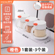 茶花（CHAHUA）茶花玻璃調(diào)料盒調(diào)料罐調(diào)料組合鹽罐調(diào)味罐調(diào)味料罐子調(diào)味瓶密封 【橙色3個(gè)裝】玻璃調(diào)味罐帶勺