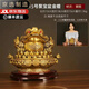 戲鯉擺件日進(jìn)斗金三足金蟾聚寶盆家居客廳公司店鋪裝飾品 15號聚寶盆金蟾 送底座+五帝錢