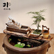 大流水陶瓷材質(zhì)插電大水缸古法魚(yú)缸上流水?dāng)[件器循環(huán)水流水?dāng)[件循環(huán)水 水到渠成長(zhǎng)60cm流水板（不含缸）