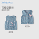 JELLYBABY馬夾兒童春季坎肩背心外套中小童春裝上衣牛仔馬甲女童 牛仔藍(lán) 120 CM