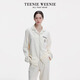TEENIE WEENIE小熊睡衣女士2025春夏季長(zhǎng)袖可外穿休閑家居服套裝 【長(zhǎng)袖長(zhǎng)褲】女款開(kāi)襟-梔子白 M