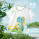 宜爽兒兒童T恤嬰兒半袖夏天寶寶半袖體恤女童夏裝兒童上衣男童短袖夏季 恐龍 90cm