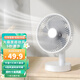 桌面小風扇靜音空氣循環(huán)USB可充電臺式家用辦公室學生宿舍床頭大風力便攜制冷電風扇大扇面 白色-四檔風力調節(jié)+充電款
