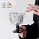 FANCYCHIC復(fù)古水晶冰淇淋ins高顏值浮雕甜品高腳杯家用收藏玻璃杯杯子 復(fù)古 浮雕冰淇淋杯黑腳