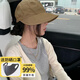 曬曬昵防曬帽成人漁夫帽女夏季韓版速干高顏值太陽(yáng)帽防曬戶(hù)外騎行 卡其滿(mǎn)頂（送口罩 速干面料）
