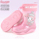 Hello Kitty兒童雨鞋女四季防滑中小童中筒幼兒寶寶水鞋雨靴 252684艷艷粉 21