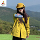 稻草人沖鋒衣男女三合一2024新款秋冬季外套防風防水可拆卸情侶裝兩件套 顯白姜黃 M 建議105-125斤