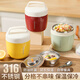 吉喵喵真空316保溫飯盒防漏保溫保鮮上班族保溫 轉(zhuǎn)運紅-【送保溫袋+勺子 1200ml