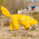 狗狗雨衣防水連帽中大型犬四腳全包雨衣阿拉斯加大狗包尾巴雨披 黃色全包（母） 6XL（適合111-130斤） 四腳全包雨衣