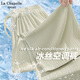 La Chapelle Sport拉夏貝爾冰絲速干休閑褲女夏季小個(gè)子高腰顯瘦耐磨垂感闊腿褲子女 豆蔻綠(純色) L /165(推薦115-130斤)