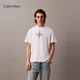 Calvin KleinJeans【新年禮物】夏季男女情侶本命年ck純棉字母圓領(lǐng)短袖T恤