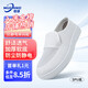 牧瑯 防靜電單網(wǎng)鞋防塵透氣軟底勞保無(wú)塵鞋網(wǎng)面男女款電子食品車(chē)間工作鞋  白色SPU底單網(wǎng)鞋 42   