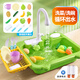 親子部落兒童洗碗機玩具電動(dòng)水龍頭出水循環(huán)寶寶過(guò)家家女孩洗菜池廚房玩水小青蛙-送普通電池